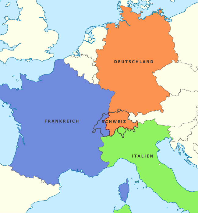 Carte des langues en suisse